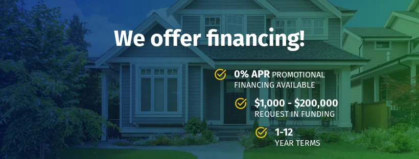 JK-Fish financing: 0% APR promotional financing available, $1,000-$200,000 request in funding, 1-12 year terms